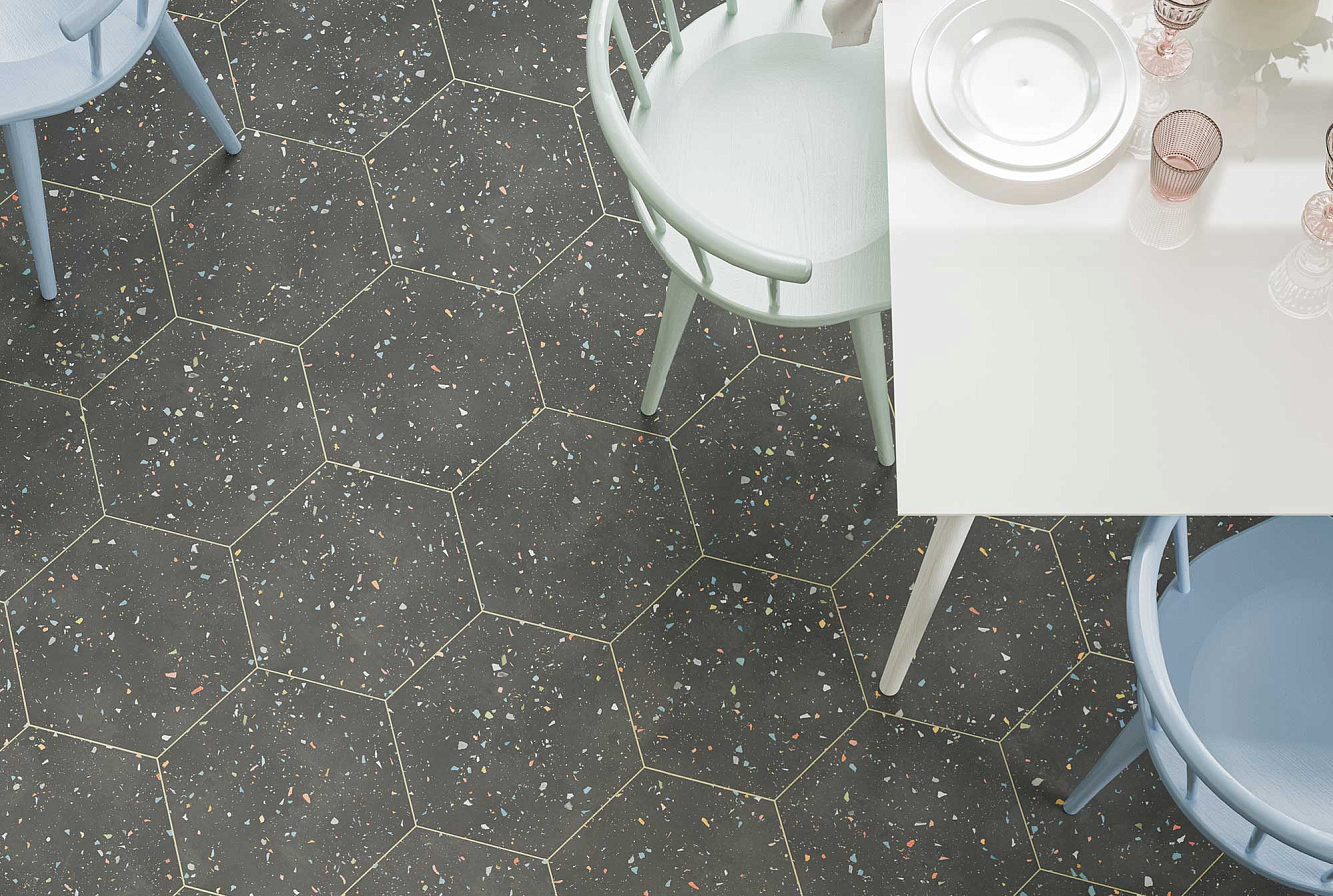 Керамогранит DNA TILES Terrazzo Graphite Colours