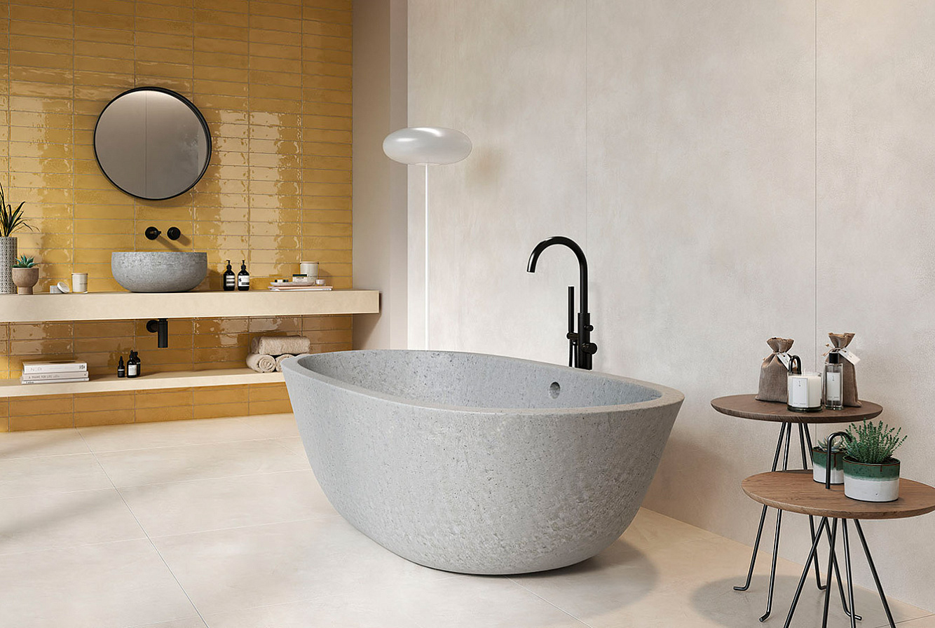 RINASCENTE RESIN / WHITE / AMBRA BRICK MURANO