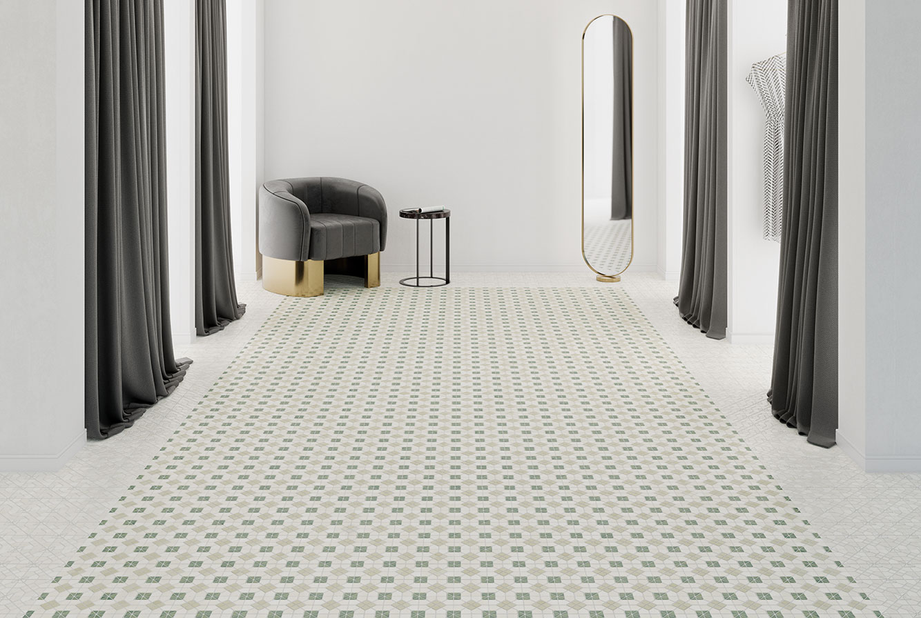 TESSERAE SUIT BLANC / SUIT MOSS